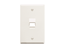 Picture of Faceplate Angled 1-gang 1-port White