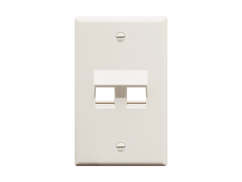 Faceplate Angled 1-gang 2-port White