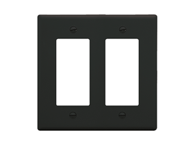 Picture of Faceplate Decorex 2-gang Black