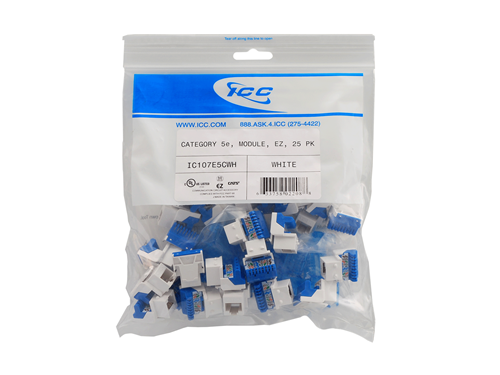 Module Cat 5e Ez 25 Pk White