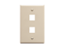 Picture of Faceplate Flat 1-gang 2-port Almond - 0 of 1