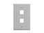 Picture of Faceplate Flat 1-gang 2-port Gray