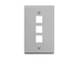 Picture of Faceplate Flat 1-gang 3-port Gray - 0 of 1