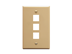 Picture of Faceplate Flat 1-gang 3-port Ivory - 0 of 1