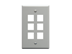 Picture of Faceplate Flat 1-gang 6-port Gray - 0 of 1
