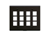 Picture of Faceplate Flat 2-gang 12 Port Black - 0 of 1