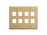 Picture of Faceplate Flat 2-gang 8-port Ivory