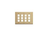 Picture of Faceplate Flat 3-gang 12-port Ivory