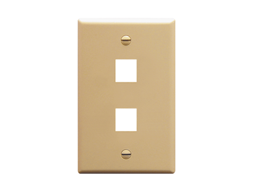 Faceplate Oversized 2-port Ivory