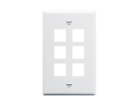 Picture of Faceplate Oversized 6-port White