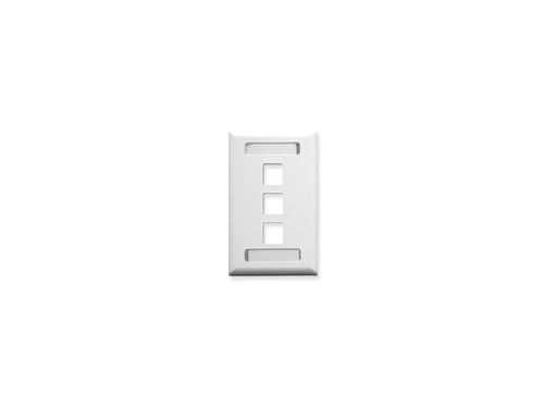 Blank Faceplate Id 1-gang 3-port White