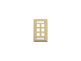 Picture of Blank Faceplate Id 1-gang 6-port Ivory