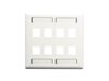 Picture of Blank Faceplate Id 2-gang 8-port White