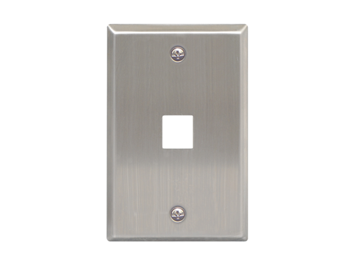 Blank Faceplate Stainless Steel 1-gang 1-port