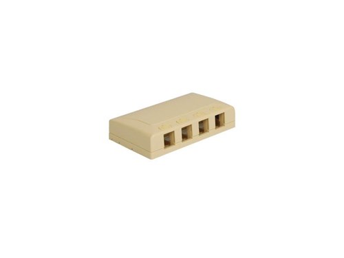Surface Mount Box Elite 4-port Ivory