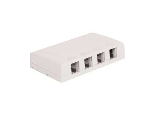 Surface Mount Box Elite 4-port White