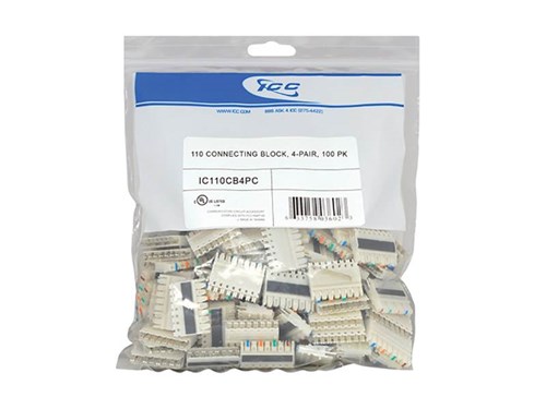 110 CONNECTING BLOCK, 4-PAIR, 100 PK