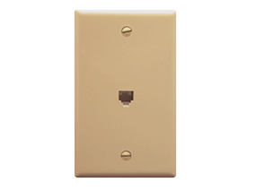 Picture of Wall Plate 1-gang 6p6c Ivory