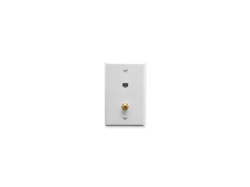 Wall Plate 6p6c/catv White