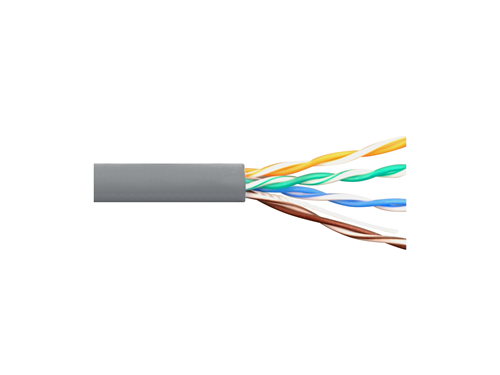 Solid CAT5e UTP 350 MHz Riser Cable - Gray - 1000 FT