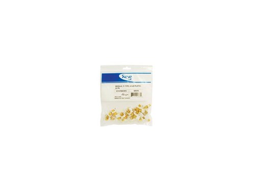 Module F-type Gold Plated 25 Pk White