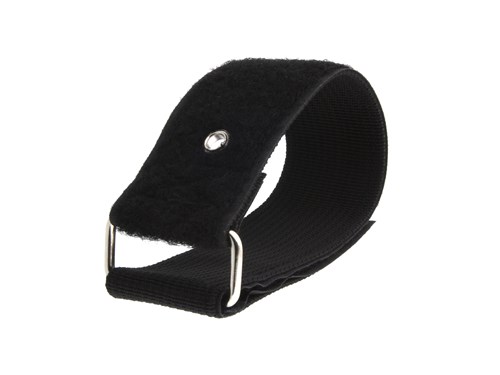 12 x 1 1/2 Inch Heavy Duty Black Cinch Strap with Eyelet - 5 Pack