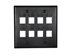 Picture of 8 Port Keystone Faceplate - Dual Gang - Black - 0 of 3