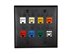 Picture of 8 Port Keystone Faceplate - Dual Gang - Black - 1 of 3
