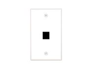 1 port keystone faceplate with single gang wall plate opening