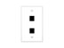 2 port keystone faceplate single gang wall plate - 0 of 3