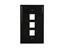 3 port keystone faceplate single gang black