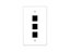 3 port keystone faceplate single gang white