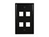 Picture of 4 Port Keystone Faceplate - Single Gang - Black - 0 of 3