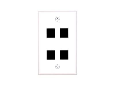 Picture of 4 Port Keystone Faceplate - Single Gang - White