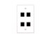 Picture of 4 Port Keystone Faceplate - Single Gang - White - 0 of 3