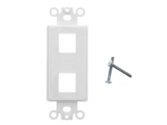 2 port Decorex face plate insert with mounting screws