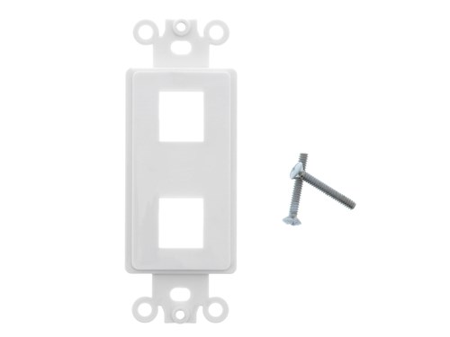 2 Port Decorex Face Plate Insert - White