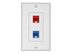 Picture of 2 Port Decorex Face Plate Insert - White - 3 of 4