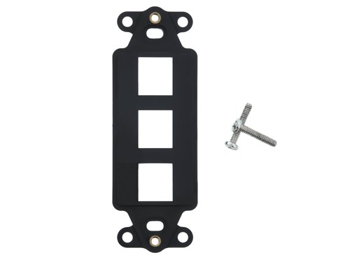 3 Port Decorex Face Plate Insert - Black