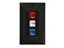3 port Decorex face plate insert populated with keystone jacks - 3 of 4