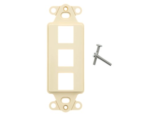 3 Port Decorex Face Plate Insert - Ivory