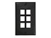 Picture of 6 Port Decorex Face Plate Insert - Black - 2 of 4