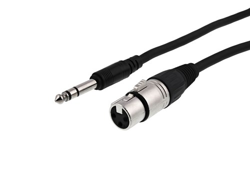 XLR Female to 1/4 Stereo Plug - 6 FT