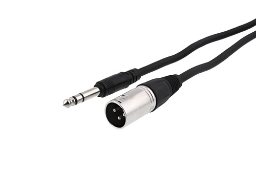 XLR Male to 1/4 Stereo Plug - 6 FT