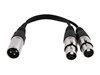 Picture of XLR Y One Male to Two Female - 0.25 FT