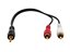 Audio adapter cable with 3.5 mm male plug to dual RCA male connectors