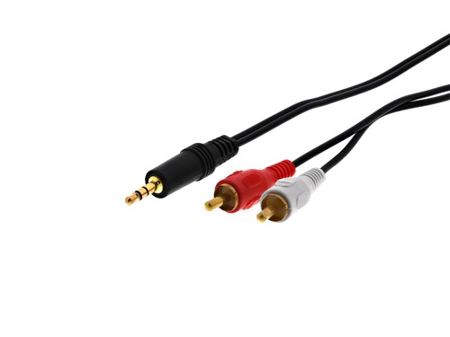6 FT Audio "Y" Splitter Cable - 3.5mm Male to Dual RCA Males