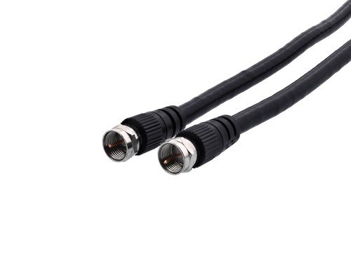 RG6 CaTV Coaxial Patch Cable - 12 FT, F Type, Black