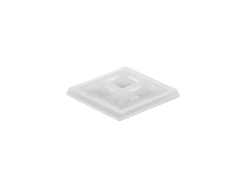 1 1/8 Inch Square Adhesive Tie Mount - 100 Pack