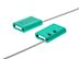 Picture of Security Tie - 12 Inch Green Pull Tight Galvanized Steel Cable Seal with 1.8mm wire - 50 Pack - 1 of 3